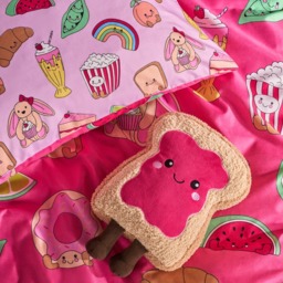 OHS Sweetie Pies Print Duvet Cover Set, Magenta - Single - thumbnail 3