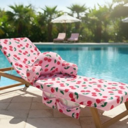 OHS Cherry Print Inflatable Cuddle Cushion - Pink - thumbnail 1
