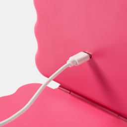 OHS LED Scallop Travel Mirror - Hot Pink - thumbnail 4