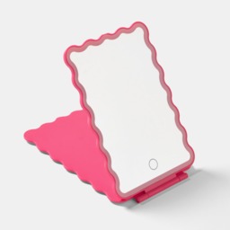 OHS LED Scallop Travel Mirror - Hot Pink - thumbnail 2