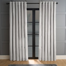 "OHS Thermal Velvet Curtains, Silver - 66 x 90""" - thumbnail 1