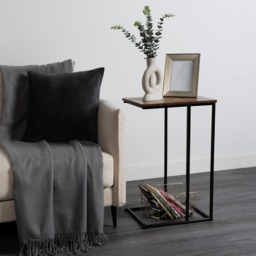 OHS C Shape Side Table - Medium Wood - thumbnail 3
