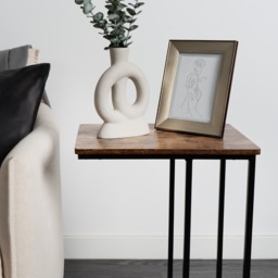 OHS C Shape Side Table - Medium Wood - thumbnail 4