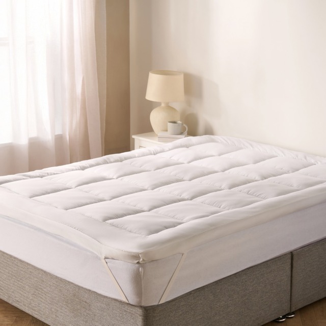 OHS Luxury Deep Fill Mattress Topper, White - Single - image 1