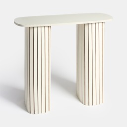 OHS Madison Ribbed Console Table - Cream - thumbnail 3