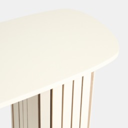OHS Madison Ribbed Console Table - Cream - thumbnail 4