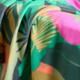 OHS Palm Print Fleece Throw - Green - thumbnail 3