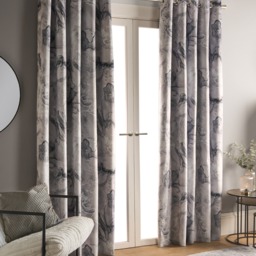 OHS Marble Print Eyelet Blackout Curtains, Grey - 66 x 72in - thumbnail 2