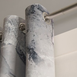 OHS Marble Print Eyelet Blackout Curtains, Grey - 66 x 72in - thumbnail 4