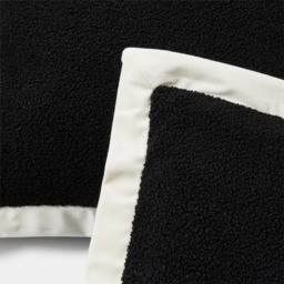 OHS Oxford Edge Boucle Cushion Covers, Black/Cream - 45 x 45cm - thumbnail 3