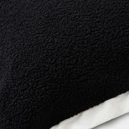 OHS Oxford Edge Boucle Cushion Covers, Black/Cream - 45 x 45cm - thumbnail 5