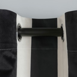 "OHS Stripe Print Blackout Curtain, Mono - 90 x 90""" - thumbnail 5