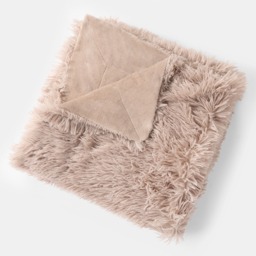 OHS Fluffy Fleece Throw, Natural - 200 x 240cm - thumbnail 5