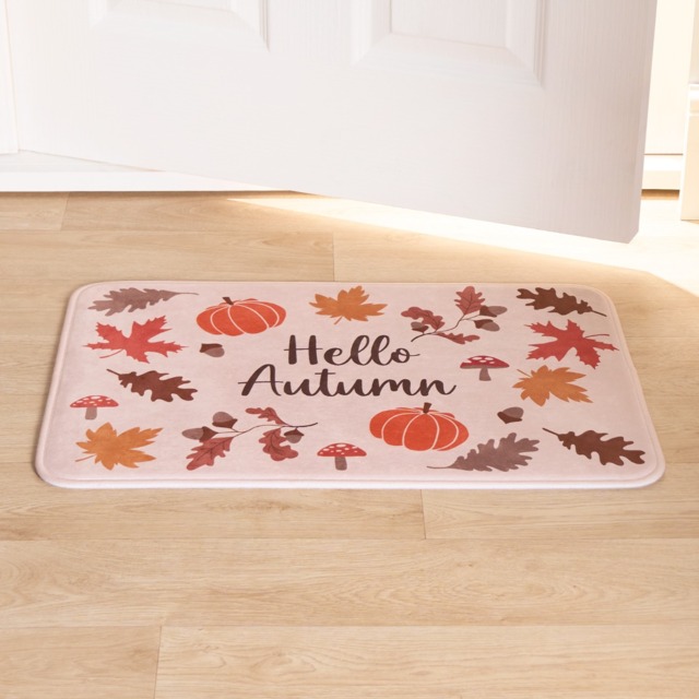 OHS Washable Cosy Autumn Printed Mat - Natural - image 1