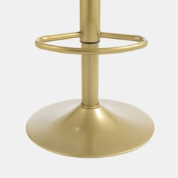 OHS Set of 2 Adjustable Velvet Bar Stools - Rust/Gold - thumbnail 5