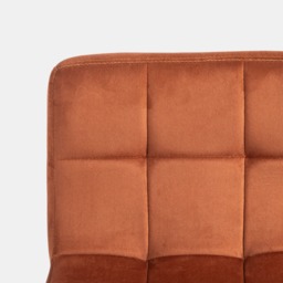 OHS Set of 2 Adjustable Velvet Bar Stools - Rust/Gold - thumbnail 3