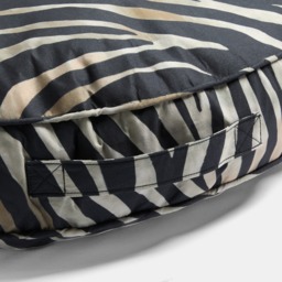 OHS Indoor/Outdoor Zebra Print Round Filled Cushion - Monochrome - thumbnail 5