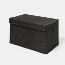 OHS Large Collapsible Storage Box With Lid - Black - thumbnail 2