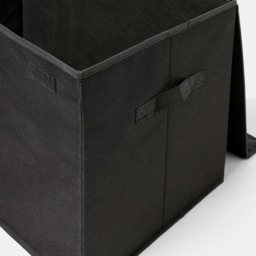 OHS Large Collapsible Storage Box With Lid - Black - thumbnail 4