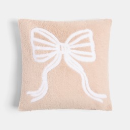 OHS Tufted Bow Cushion - Natural - thumbnail 2