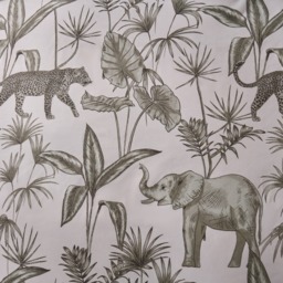 OHS Jungle Safari Print Duvet Cover Set, Sage/White - Double - thumbnail 5