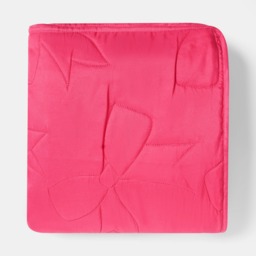 OHS Bow Print Quilted Throw, Hot Pink - 150 x 200cm - thumbnail 4
