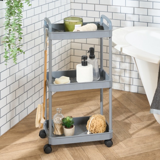 OHS 3 Layer Trolley Cart - Grey - image 1