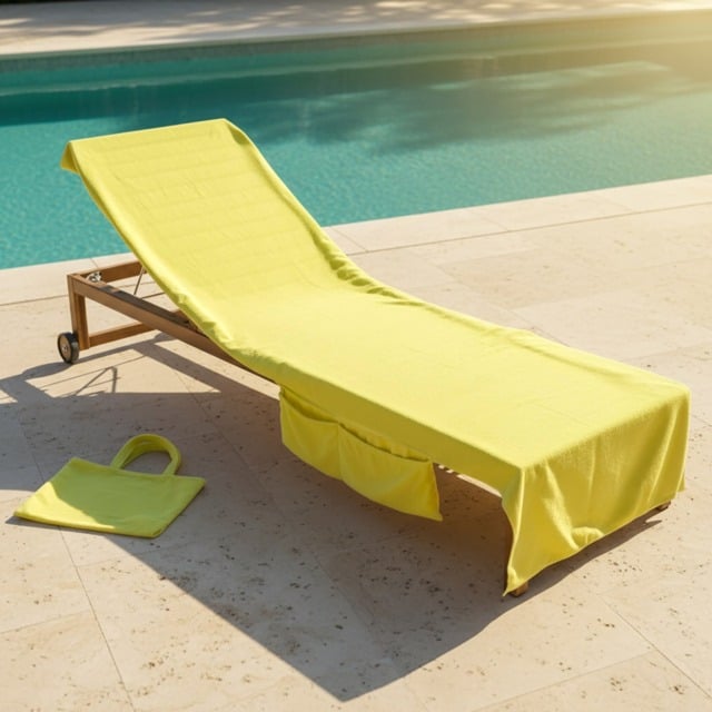 OHS Beach Towel in a Bag - Neon Yellow - image 1