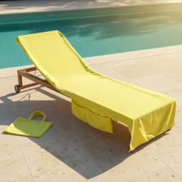 OHS Beach Towel in a Bag - Neon Yellow - thumbnail 1
