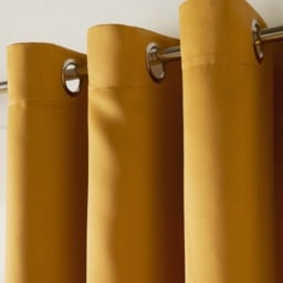"OHS Eyelet Blackout Curtains, Ochre - 90 x 90""" - thumbnail 3