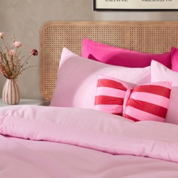 OHS Plain Duvet Cover Set , Pink - Single - thumbnail 2