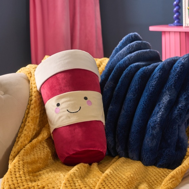 OHS Coffee Cup Cushion - Burgundy - image 1