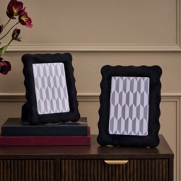 OHS 2 Pack Matte Velvet Photo Frames - Black
