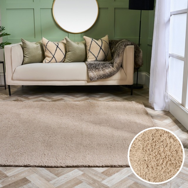 OHS Cosy Teddy Rug, Natural - 160 x 230cm - image 1
