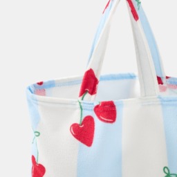 OHS Heart Cherries Beach Towel in a Bag - Blue - thumbnail 5