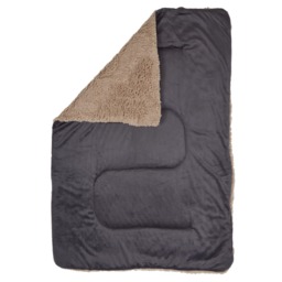 OHS Sherpa Soft Quilted Pet Blanket - Charcoal Grey - thumbnail 3