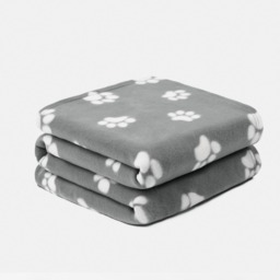 OHS Pet Paw Print Fleece Throw - Charcoal Grey - thumbnail 4