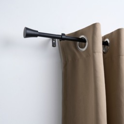 OHS 16mm Extendable Trumpet Curtain Pole, Black - 120-220cm - thumbnail 2