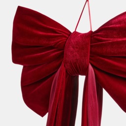 OHS Velvet Christmas Tree Bow - Red - thumbnail 2