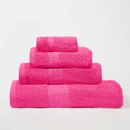 OHS 100% Cotton Hand Towel , Pink - 1PC - thumbnail 5