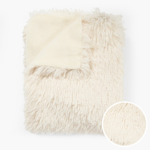 OHS Pet Calming Fluffy Throw - Cream - image 1