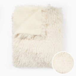 OHS Pet Calming Fluffy Throw - Cream
