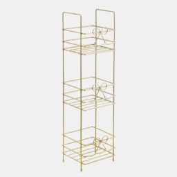 OHS 3-Tier Bow Bathroom Caddy - Gold - thumbnail 2