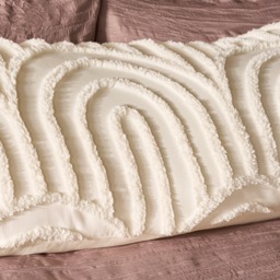 OHS Tufted Arches Bolster Pillow - Cream - thumbnail 4