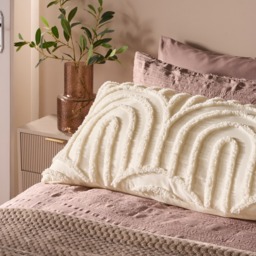 OHS Tufted Arches Bolster Pillow - Cream - thumbnail 3