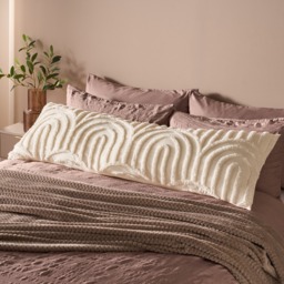 OHS Tufted Arches Bolster Pillow - Cream - thumbnail 1