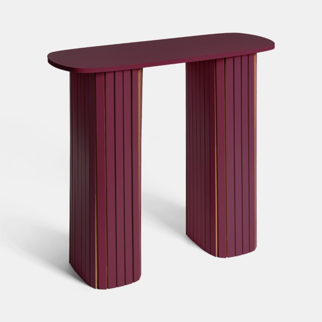 OHS Madison Ribbed Console Table - Dark Berry - image 1