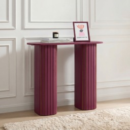 OHS Madison Ribbed Console Table - Dark Berry - thumbnail 1