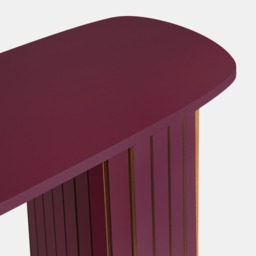 OHS Madison Ribbed Console Table - Dark Berry - thumbnail 2