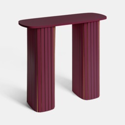 OHS Madison Ribbed Console Table - Dark Berry